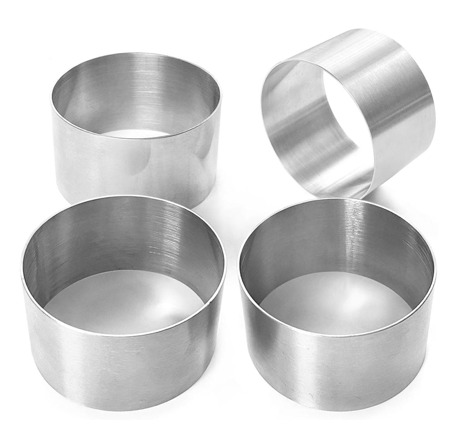 Plating Forms Stainless Steel Ring Mold Set (3.5" x 2" & 3" x 1.75") 4 ...