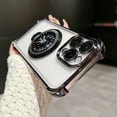 thumbnail image 1 of Plating Lightweight Back Case for iPhone 13 - Luxury Unique Transparent Design Anti-Fingerprint Shock-resistance with Lens Protector Drop Protection for iPhone 13, Black, 1 of 10