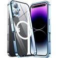 thumbnail image 1 of Plating Matte for iPhone 16 Case, [Drop Protection] [Anti-Fingerprint] Silky Touch Hard PC Back with Non-Slip Metal Edge, Shockproof Case for iPhone 16, Blue, 1 of 12