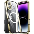 thumbnail image 1 of Plating Matte for iPhone 16 Case, [Drop Protection] [Anti-Fingerprint] Silky Touch Hard PC Back with Non-Slip Metal Edge, Shockproof Case for iPhone 16, Gold, 1 of 12