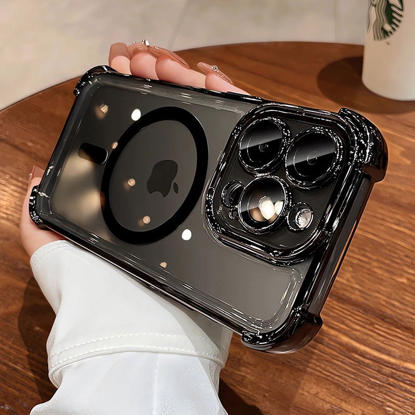 Plating Shockproof Airbag For Magsafe Wireless Charging Case For iPhone