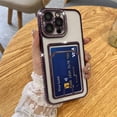 thumbnail image 1 of Plating Wallet for iPhone 13 Pro Case, Bling Glitter Diamond Card Holder Camera Protection Luxury Cover + 2* Screen Protector, Card Slot Case Elegant iPhone 13 Pro Phone Case -Purple, 1 of 11