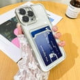 thumbnail image 1 of Plating Wallet for iPhone 13 Pro Max Case, Bling Glitter Diamond Card Holder Camera Protection Luxury Cover + 2* Screen Protector, Card Slot Case Elegant iPhone 13 Pro Max Phone Case -Silver, 1 of 6