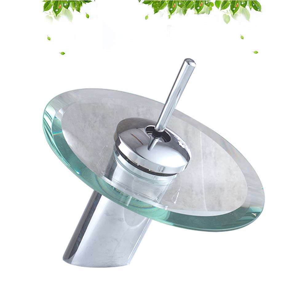 Plating Waterfall Bathroom Sink Faucet Hot and Cold Water Mixer Tub