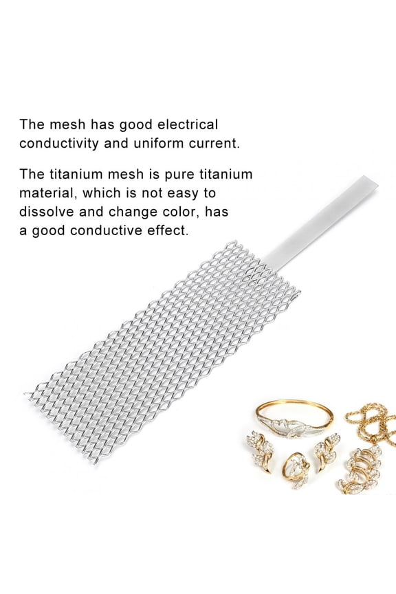 Platinized Ti Mesh Jewelry Process Making Plating Tool with Handle (Large)