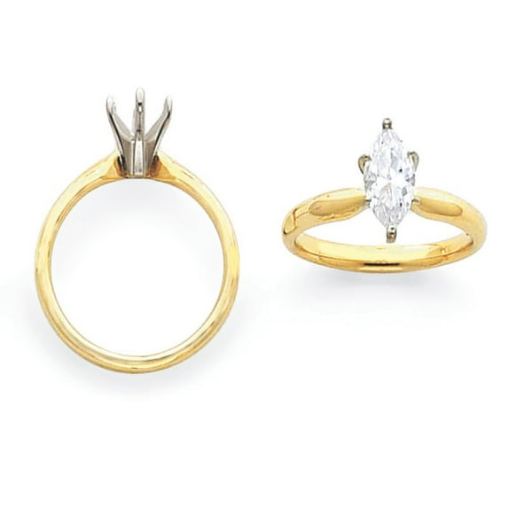 Platinum 1.5ct. Heavy-Weight Comfort-Fit 4-Prong Mounting