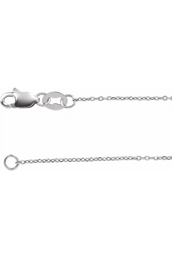 Platinum 1 Mm 24 In Lobster Clasp Diamond-Cut Cable Chain