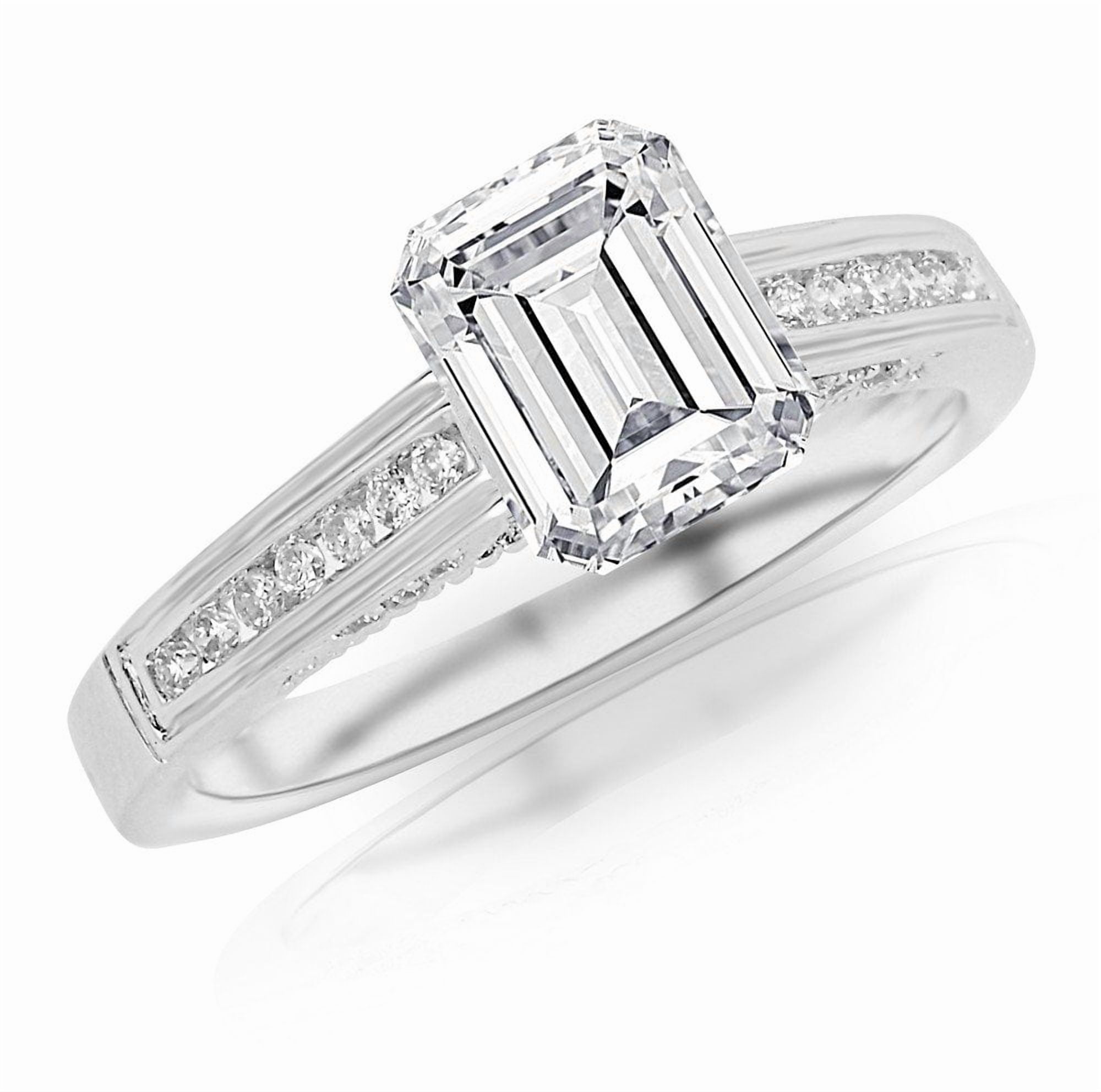 Platinum 2.25 Carat LAB GROWN IGI CERTIFIED DIAMOND Channel Set Round ...