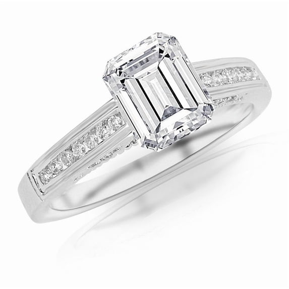 Platinum 2.25 Carat LAB GROWN IGI CERTIFIED DIAMOND Channel Set Round ...