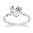 Platinum 2.5 Carat LAB GROWN IGI CERTIFIED DIAMOND Halo Heart Cut ...