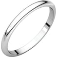 thumbnail image 1 of Platinum 2mm Half Round Band - Size 8, 1 of 9