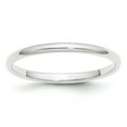 thumbnail image 1 of Platinum 2mm Half-Round Wedding Band Ring Size 4, 1 of 7