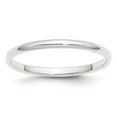 thumbnail image 1 of Platinum 2mm Half-Round Wedding Band Size: 5; for Adults and Teens; for Women and Men, 1 of 4