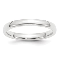 Platinum 3mm Comfort-Fit Wedding Band Ring Size 10