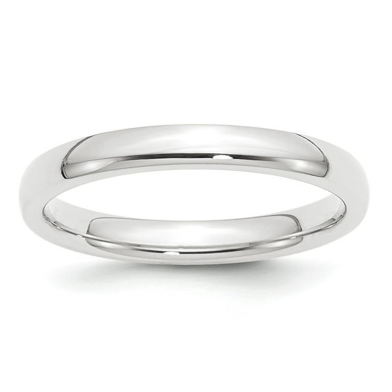 Platinum 3mm Comfort-Fit Wedding Band - Size 12