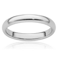 thumbnail image 1 of Platinum 3mm Comfort Fit Plain Classic Wedding Band Ring, 1 of 12