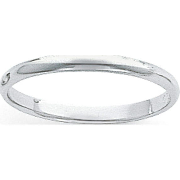 Platinum 3mm Half-Round Featherweight Band (Size 5.5) Made In United States plwhr030-5.5