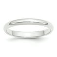 thumbnail image 1 of Platinum 3mm Half-Round Wedding Band Ring Size 6, 1 of 7