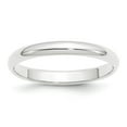 thumbnail image 1 of Platinum 3mm Half-Round Wedding Band Size: 4; for Adults and Teens; for Women and Men, 1 of 3