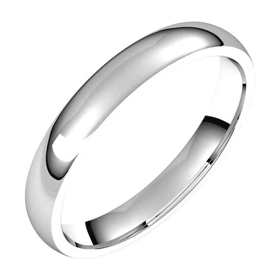 Platinum 3mm Polished Light Comfort-Fit Band Ring Size 5.5 Ring for Women and Men - 4.2 Grams