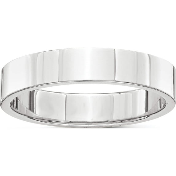 Platinum 4mm Flat Size 10 Wedding Band Made In United States pfb040-10.5