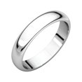 thumbnail image 1 of Platinum 4mm Half Round Band - Size 6.5, 1 of 9