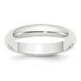 thumbnail image 1 of Platinum 4mm Half-Round Featherweight Band Ring Size 8, 1 of 6