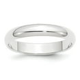 thumbnail image 1 of Platinum 4mm Half-Round Featherweight Band Size: 7; for Adults and Teens; for Women and Men, 1 of 2