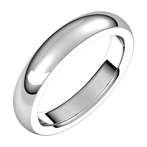 Platinum 4mm Heavy Comfort-Fit Band Ring Size 9 Ring for Women and Men - 12.4 Grams