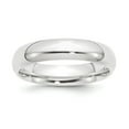 thumbnail image 1 of Platinum 5mm Half-Round Comfort Fit Lightweight Band Size: 7; for Adults and Teens; for Women and Men, 1 of 2