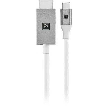 Platinum™ - 6' USB-C to 4K HDMI Cable for MacBook, Chromebook or Laptops with a USB-C Port - Gray