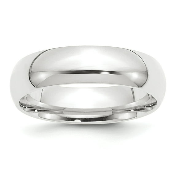 Platinum 6mm Comfort-Fit Wedding Band Ring Size 4.5