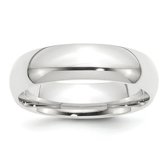 Platinum 6mm Comfort-Fit Wedding Band - Size 12