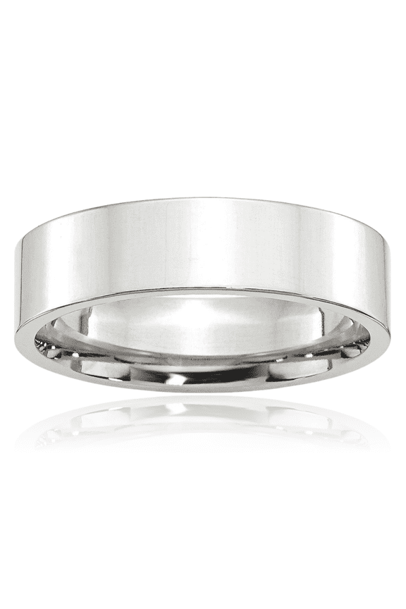 Platinum 6mm Plain Classic Wedding Band Ring