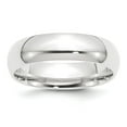 thumbnail image 1 of Platinum 6mm Half-Round Comfort Fit Lightweight Band Size: 6; for Adults and Teens; for Women and Men, 1 of 2