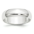 thumbnail image 1 of Platinum 6mm Plain Classic Dome Wedding Band Ring Size 5, 1 of 3
