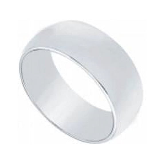 Platinum 7 mm Comfort Fit Half Round Wedding Band - Size 13