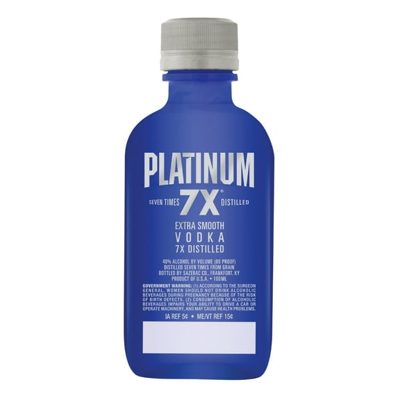 Platinum 7X Extra Smooth Seven Times Distilled Vodka, 50ml 80 Proof