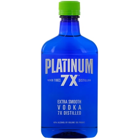 Platinum 7X Seven Times Distilled Extra Smooth Vodka, 375ml 80 Proof