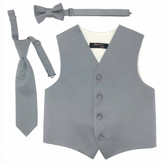 Platinum Boys Satin Vest Spencer J - Boys 13-14