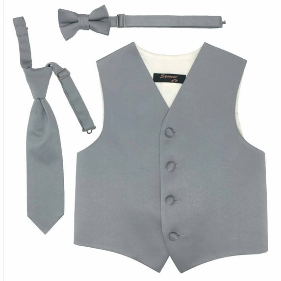 Platinum Boys Satin Vest Spencer J - Boys 5-6