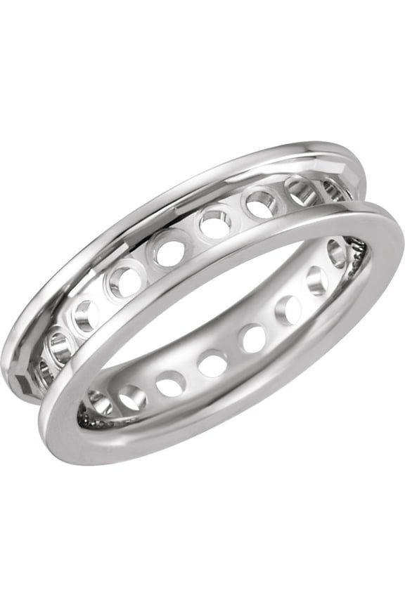 Platinum Bridal Wedding Engagement Anniversary Eternity Band Ring Fine Jewelry For Women Gifts For Her (Mounting Only, Not All Stones Included), Size 5.5