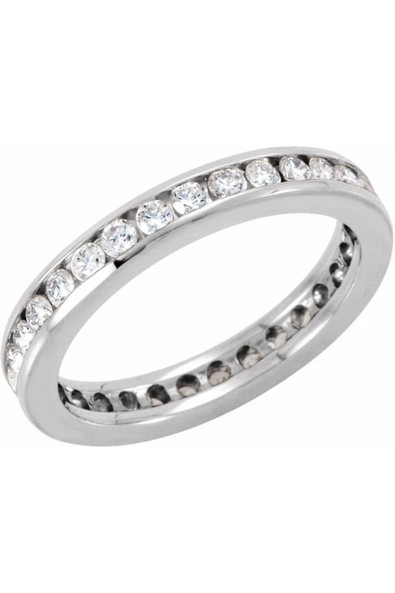 Platinum Bridal Wedding Engagement Anniversary Eternity Band Ring Fine Jewelry For Women Gifts For Her (Mounting Only, Not All Stones Included), Size 8