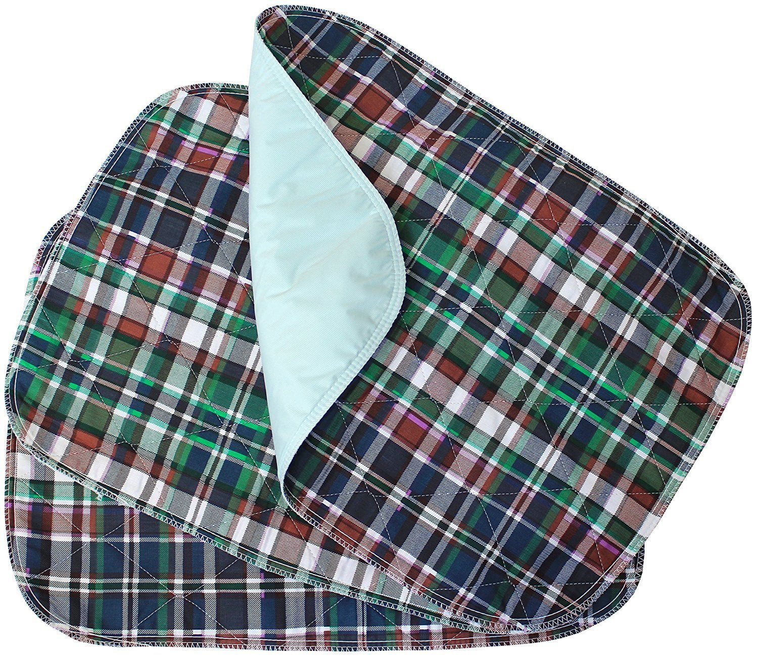 Platinum Care Pads 6 PACK - Plaid Small Washable Chair Pad Bed Pad / Small Reusable Incontinence Chair Underpad 17x24 - Perfect For Children And Adults Incontinence Protection