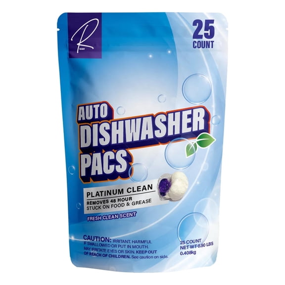 Platinum Clean Automatic Dishwasher Pacs, Fresh Clean, 25 ct.