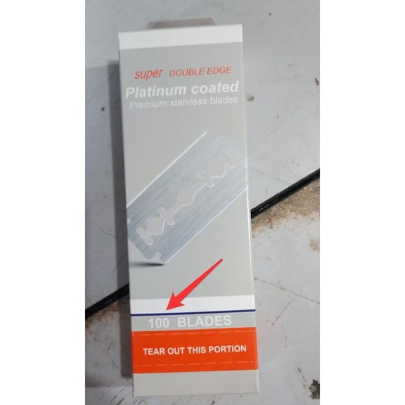 Platinum-Coated Double-Edge Razor Blades, Premium Stainless Steel Blades for Safety Razors