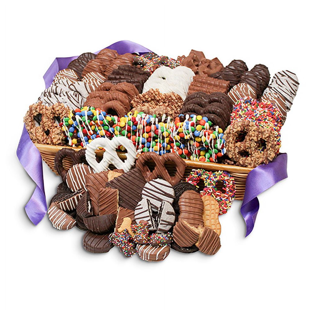 Platinum Collection Gourmet Chocolate Covered Pretzel & Treat Gift Basket