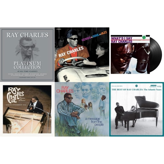Platinum Collection (White LP Vinyl) & Best Of Ray Charles: The Atlantic Years (2LP/White Vinyl) & Live In Stockholm 1972 (140G) & Message From The People (140G) & Genius + Soul = Jazz (Orange LP Vinyl) & What'd I Say (180G)