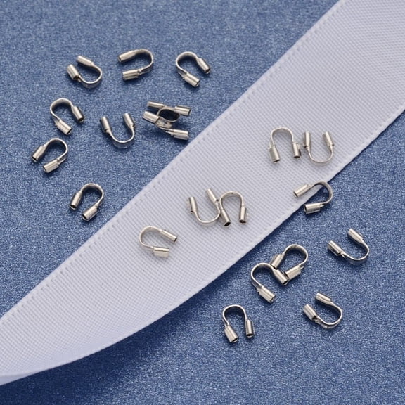 Platinum Color Brass Wire Guardian Nickel Free about 4mm wide 5mm long 1mm thick hole: 0.5