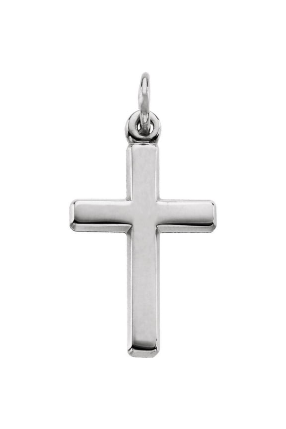 Platinum Cross Pendant 16.5x12mm - 1.6 Grams